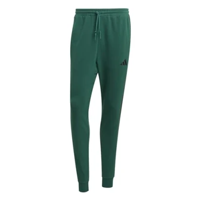 Image of adidas Men&#039;s Essential Three Stripes French Terry Pant, Collegiate Green/Black, M