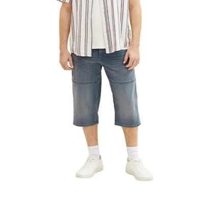 Image of TOM TAILOR Men&#039;s 1036295 Bermuda Denim Shorts, 10162 Mid Stone Blue Grey, 31