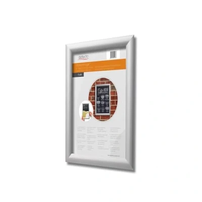 Image of Deflecto A4 Snap Frame Silver Aluminium Clip for Certificate, Wall Display &amp; Photo Hanger Poster Holder with Convenient Front Opening Clips