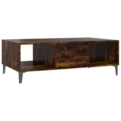 Image of vidaXL Coffee Table Smoked Oak 103.5x60x35 cm Engineered Wood