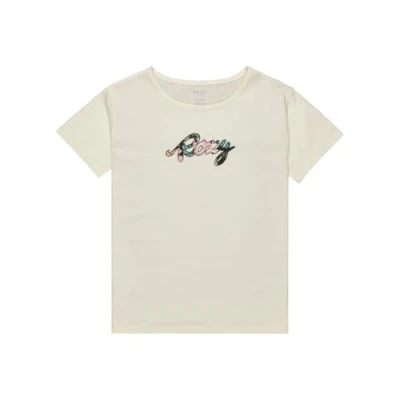 Image of Roxy Short Sleeved T Shirt Day and Night Girls White 12