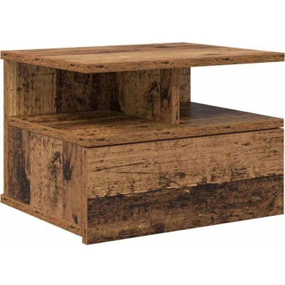 Image of vidaXL Floating Nightstand Old Wood 40x31x27 cm Engineered