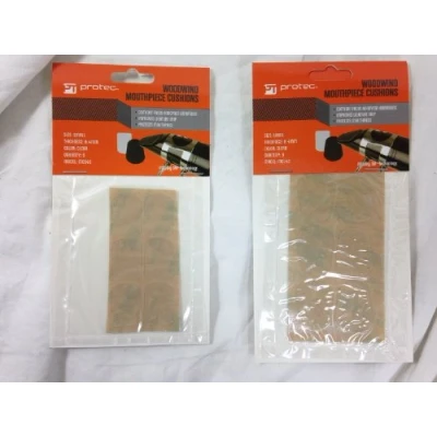 Image of Protec Woodwind Mouthpiece Cushions, 6 Pack, Size Small, Thin (.4mm), Clear, Model MCS4C