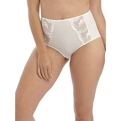 Image of Fantasie Women&#039;s Anoushka Lace High Waist Brief Bikini Style Underwear, Ivory, XL