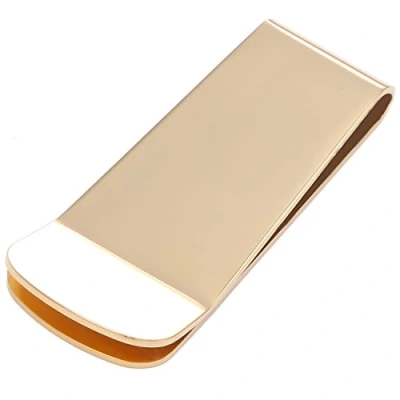 Image of DonDon Men&#039;s Money Clip Stainless Steel Gold