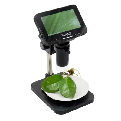 Image of Technaxx Digital Microscope Pro TX 277 50x Magnification, 4.3&quot; IPS Display, Adjustable Angle &amp; Holder, 8 LED Illumination, Photo/Video Capture, MicroSD PC Connectivity