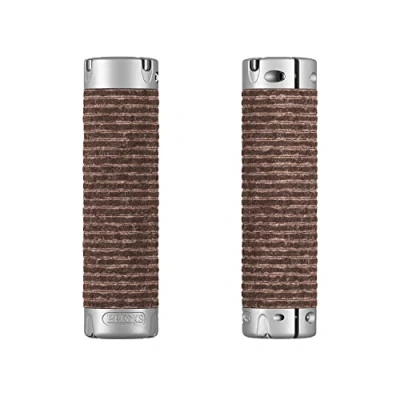 Image of Brooks Plump Leather Grips (130 + 130 mm) Antic Brown New22 Unisex Adult Handlebar, Silver, Standard