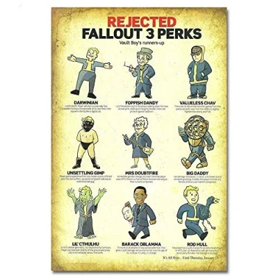 Image of Inga Rejected Fallout Tin Sign Vintage Wall Postert Birthday Wedd Metal 8x12 inches