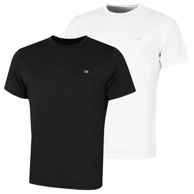 Image of Calvin Klein Mens 2 Pack Tech T Shirt Black/White S