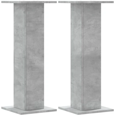 Image of vidaXL Plant Stands 2 pcs Concrete Grey 30x30x80 cm Engineered Wood