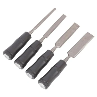 Image of 4pc Black Carbon Steel Firmer Chisel Set By Blackspur