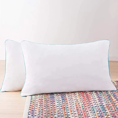 Image of Linenspa Shredded Memory Foam Pillow 2 Pack Standard Bed 74 x 48 cm, medium firm Oeko Tex Durable Cover