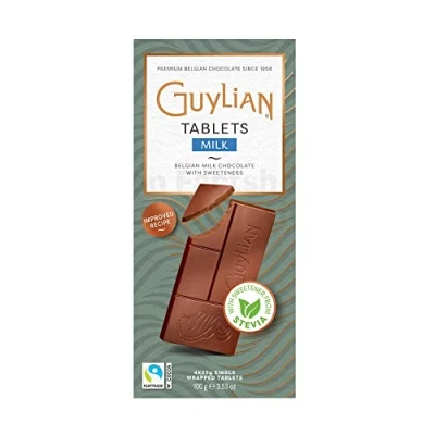 Image of Guylian milk chocolate no added sugar mini bars 12 PACK