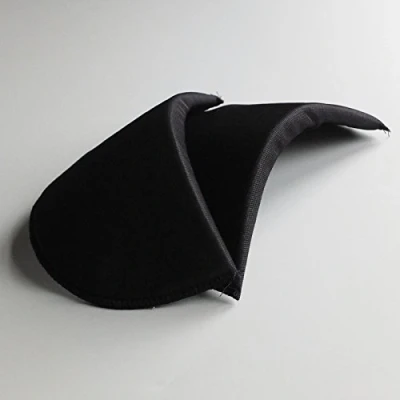 Image of On Trend Fabrics Pair of Covered Foam Shoulder Pads (Black Small)