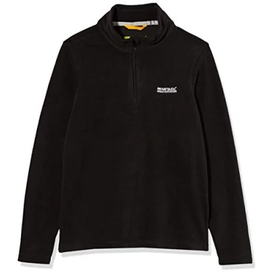 Image of Regatta Kids Hot Shot II 1/2 Zip Fleece Black 5 6 Yrs
