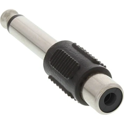 Image of InLine 99322. 6.3 mm M RCA F Black Silver Cable Interface/Gender Adapter (6.3 F, Male/Female Cable, Black, Silver)