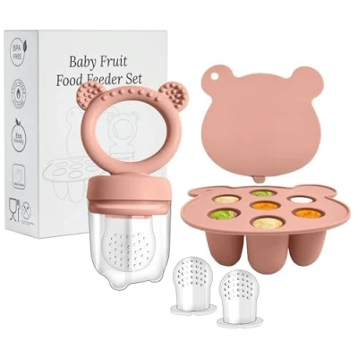Image of WeSweet Baby Fruit Feeder Silicone for Babies Breastmilk Popsicle Freezer Molds Teething &amp; Infant Self Feeding