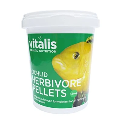 Image of Vitalis Cichlid Herbivore Pellets Tropical Fish Food 260g