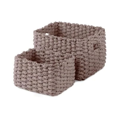 Image of Compactor Lisou Basket, Grey (Set of 2), PAPER