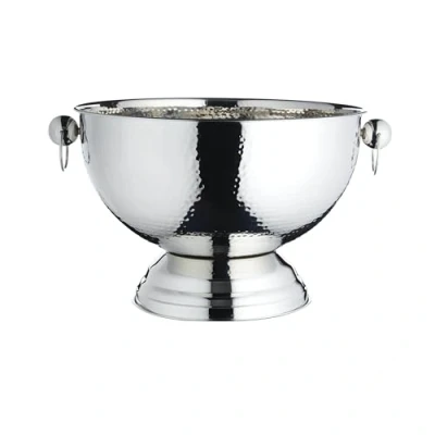 Image of BarCraft Hammered Stainless Steel Champagne Bowl