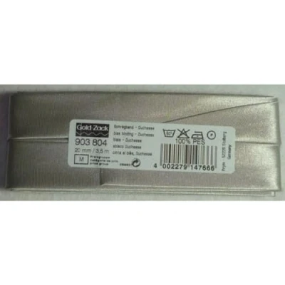 Image of Prym Bias Binding Duchesse, 100% Polyester, Silver, Grey, 20 mm Falzung: 40/20