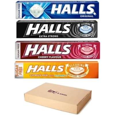 Image of Halls All 4 Mix Lozenges Sugarfree Cough Relief in Refreshing Pack of for Instant Sold by VR Angel