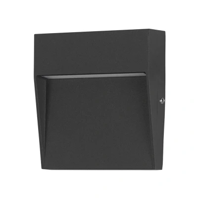 Image of Forlight Lighting Nod Square Led Outdoor Recessed Wall Lamp Black, Opal, Warm White 3000K, IP65