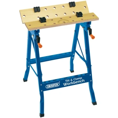Image of Draper Tilt &amp; Clamp Fold Down Workbench, 600mm