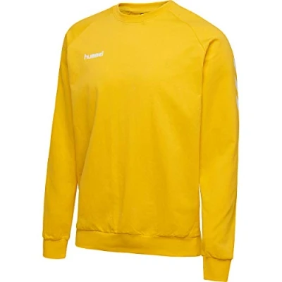Image of hummel Men&#039;s Hmlgo cotton sweatshirt., mens, Sweatshirt, 203505 5001, Sports Yellow, M