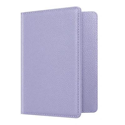 Image of FINTIE Passport Holder Travel Wallet RFID Blocking PU Leather Card Case Cover, Liac Purple