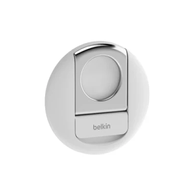 Image of Belkin iPhone MagSafe Camera Mount for MacBook, Magnetic Continuity Mount, Turn to Webcam, Compatible with MacBook Pro, Air, 16, 15, 14, 13 series ring grip White