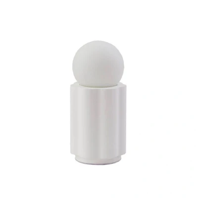 Image of Lindby table lamp Nielson, white, height lampshade 8.5 cm, plaster