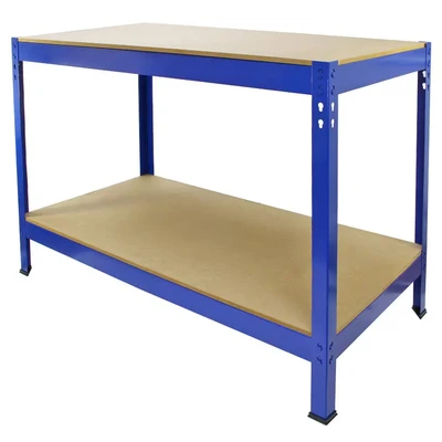 Image of Monster Racking Q Rax Garage Heavy Duty Steel Shed/Metal DIY Workbench, Blue