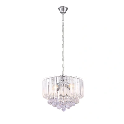 Image of Minnesota Pendant Ceiling Light Chrome 4x E14