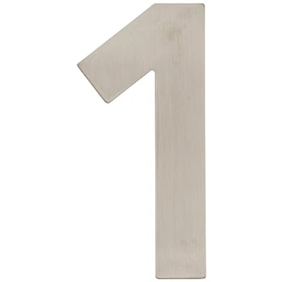 Image of Meister Stainless Steel House Number, 3D Design, Easy Readability, Individual Combination Options Labelling Marking Front Door Wall Garden Gate, 424007