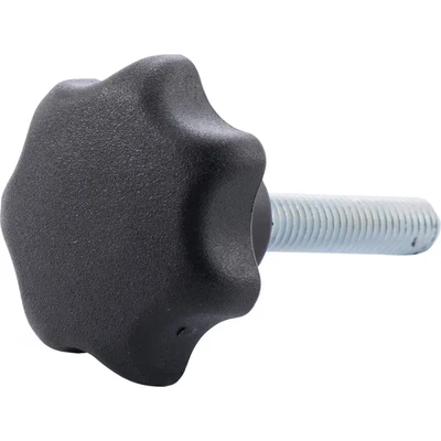 Image of Ganter Normelemente GN 6336.4 ST 32 M6 30 Star Grip Screws, Matte Black, Gewindelänge l1: 30mm, Set of 20 Pieces