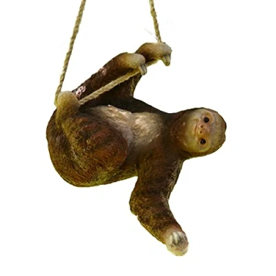 Image of Darthome Ltd Climbing Sloth Tree Hanging Garden Ornament Statue Sculpture Decoration A
