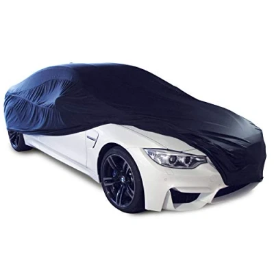 Image of MP Essentials Breathable Fabric Indoor, Garage &amp; Showroom Full Car Cover BLACK (Medium (446 x 139 115cm))