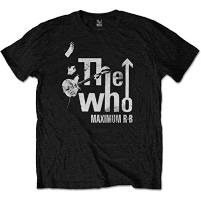 Image of Rock Off officially licensed products The Who &#039;Maximum R&amp;B Distressed&#039; T Shirt (Large) Black