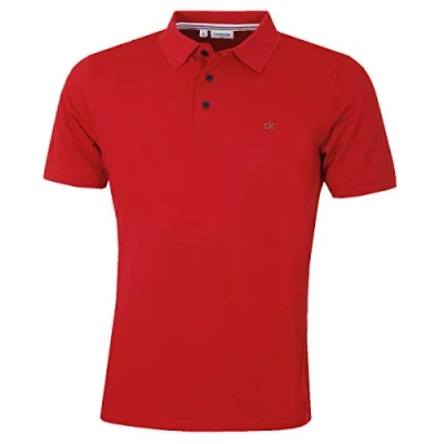 Image of Calvin Klein Mens Campus Polo Shirt Red L