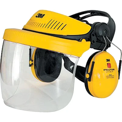 Image of 3M Peltor G500 Industrial Headgear Visor &amp; Optime I Ear Muff
