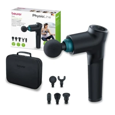 Image of Beurer MG 185 Massage Gun, Gun with 5 Attachments, Powerful Trigger Point Massage, Relaxing Tension, Muscle Massager 9 Intensity Levels, Battery