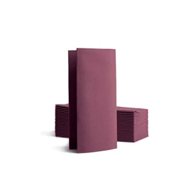 Image of Alvotex Chic Airlaid 50 Napkins, 1/8 Fold Fabric Like, Disposable Napkin, 39 x 40 cm, Plum