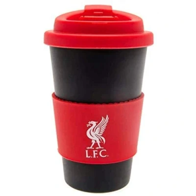 Image of Liverpool FC F.C. Silicone Grip Travel Mug, One Size, Black / Red