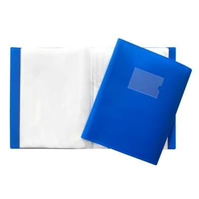Image of Janrax A4 Blue Flexible Cover 150 Pocket Display Book Presentation Folder