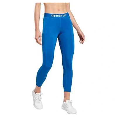 Image of Reebok Women&#039;s Workout Ready Basic Leggings, Vector Blue/Vector Blue, XL
