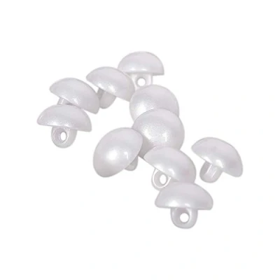 Image of 20PCS Dome Pearl Bead Blouse Clothes Shank Buttons for Crafting Sewing DIY 15mm