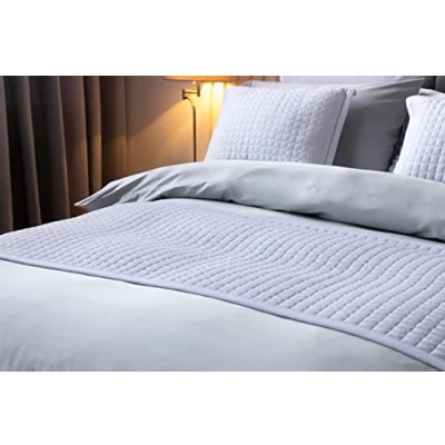 Image of Crompton Quilted Jersey Feel Bed Runner in White 70cm x 220cm Belledorm