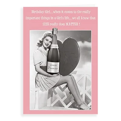 Image of Regal Publishing Humour Funny Birthday Card Size does matter 7 x 5 inches