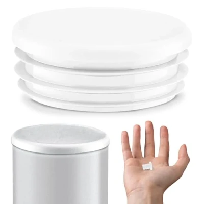 Image of Lamellar plugs End Caps for round pipe 10 mm pcs. White RAL 9010 Plastic 1 cm EMFA ®